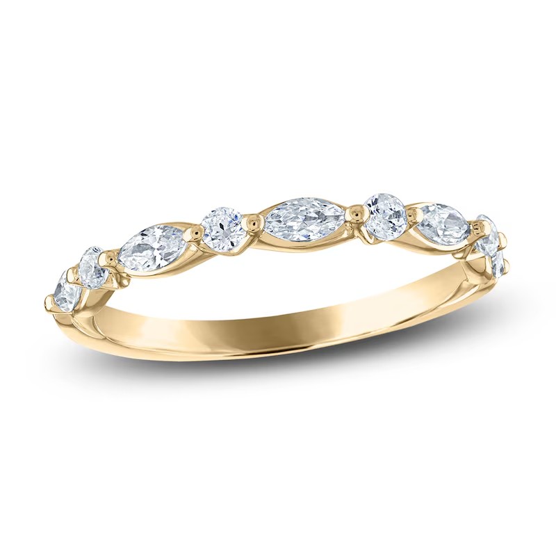 White gold and diamond anniversary band.