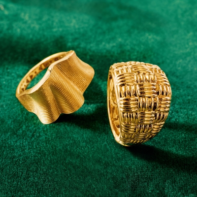 Shop gold fashion rings and wedding bands