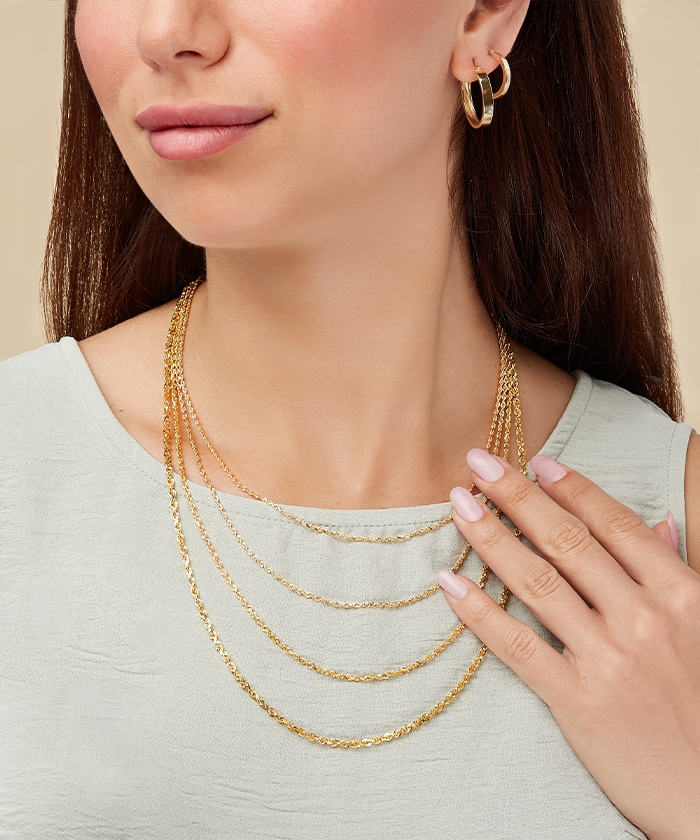 Explore gold chains to stack and layer for everyday wear.