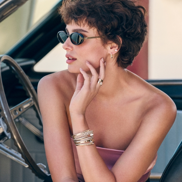 Explore layering and stacking jewelry, including stacking rings, stacking bracelets and layering necklaces.