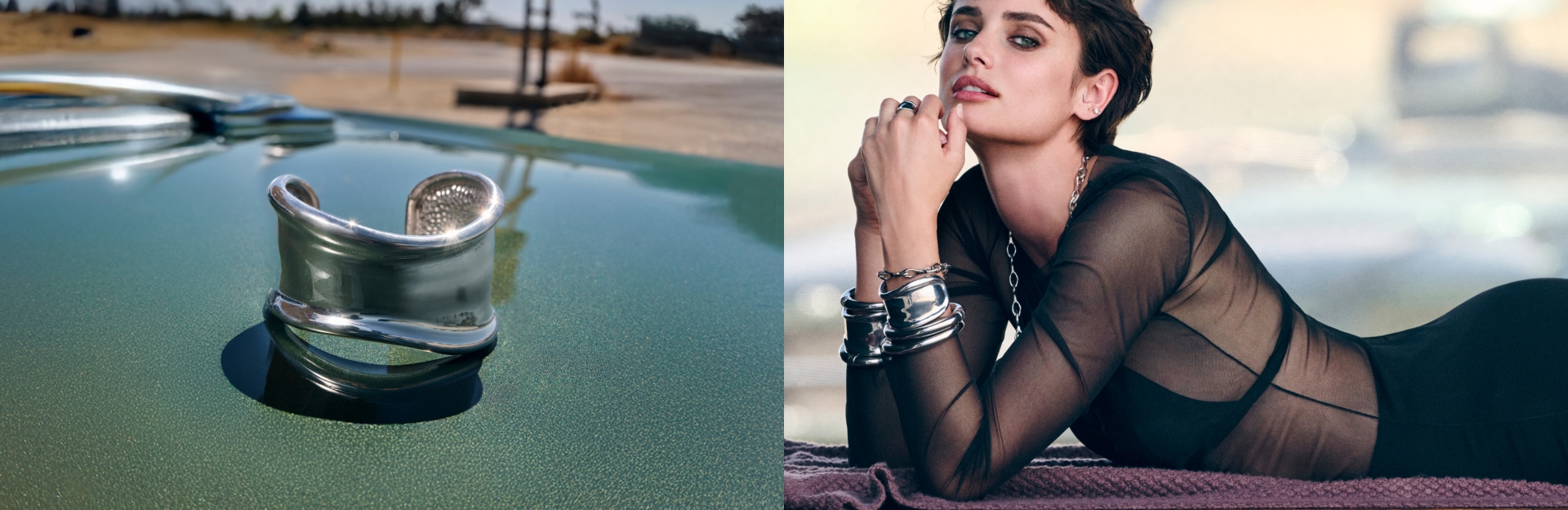 Love Highway She's a Wonder, featuring silver cuff bracelets, silver bangle bracelets, and more silver jewelry.