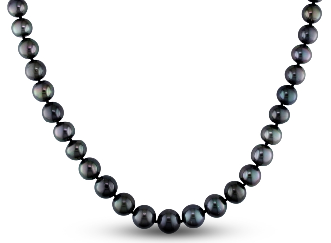 Black Pearl Necklace, Shell Pearl Necklace Men