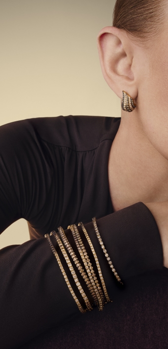Le Vian Chocolate Ombre jewelry featuring shades of brown diamonds.