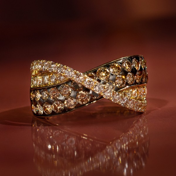 Le Vian 1 7/8ctw chocolate diamond ring in 14K Honey gold on sale for $2,660.00