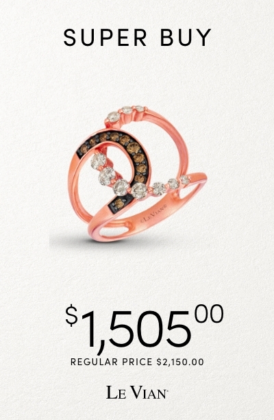 Super Buy Chocolate & Vanilla diamond 14K rose gold ring on sale for $1,505.00