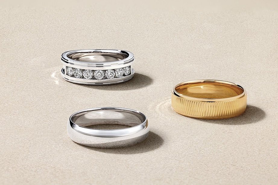 multiple men's wedding rings