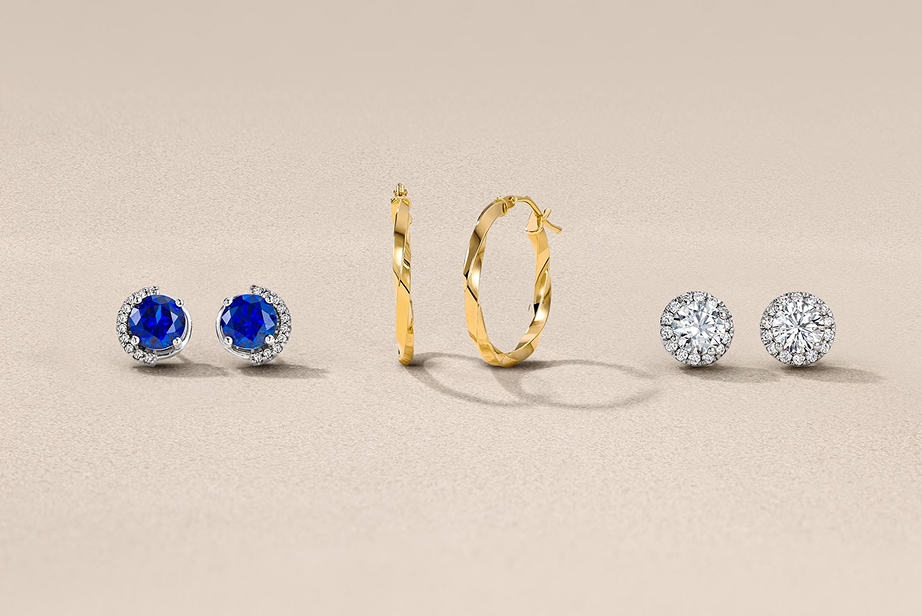 Gold and gemstone earrings