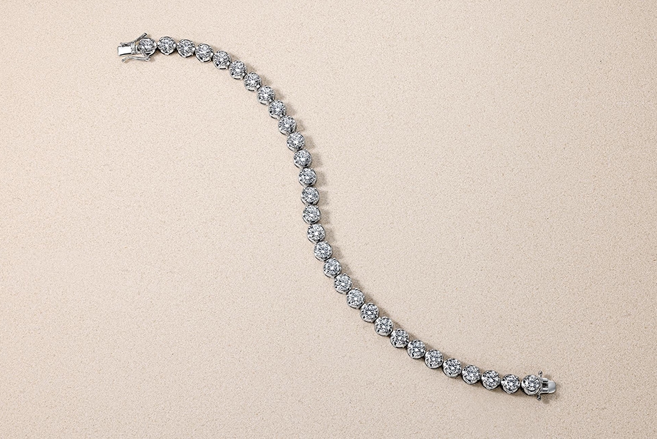 white gold and diamond tennis bracelet