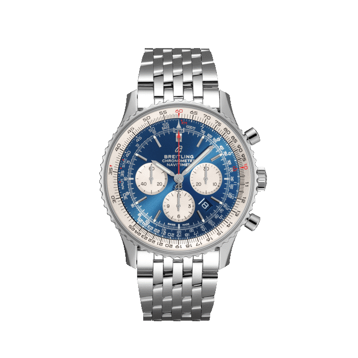 Navitimer B01 Chronograph 46MM with blue dial and stainless steel bracelet