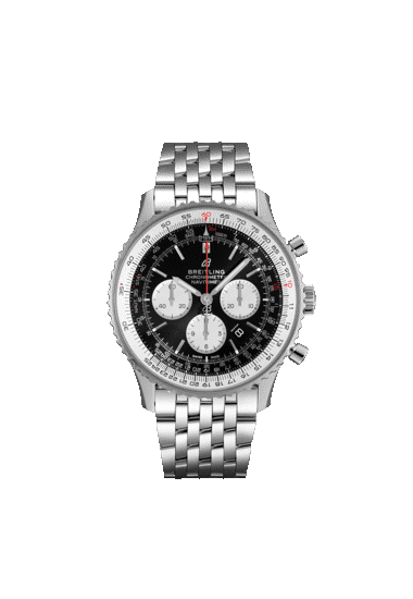 Breitling Navitimer B01 Chronograph 46MM with black dial and stainless steel bracelet