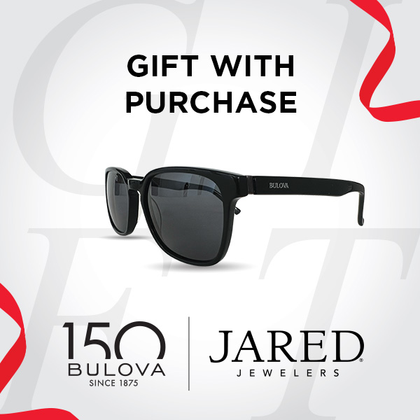 Free pair of Bulova sunglasses with purchase of select Bulova watches.