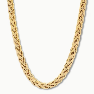 Kay Outlet Solid Foxtail Chain Necklace 4mm Yellow Ion-Plated Stainless Steel 22