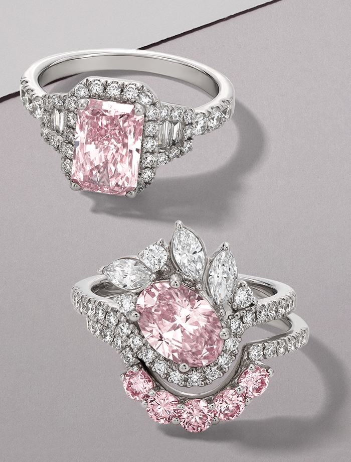 Shop all pink lab-created diamond engagement rings.