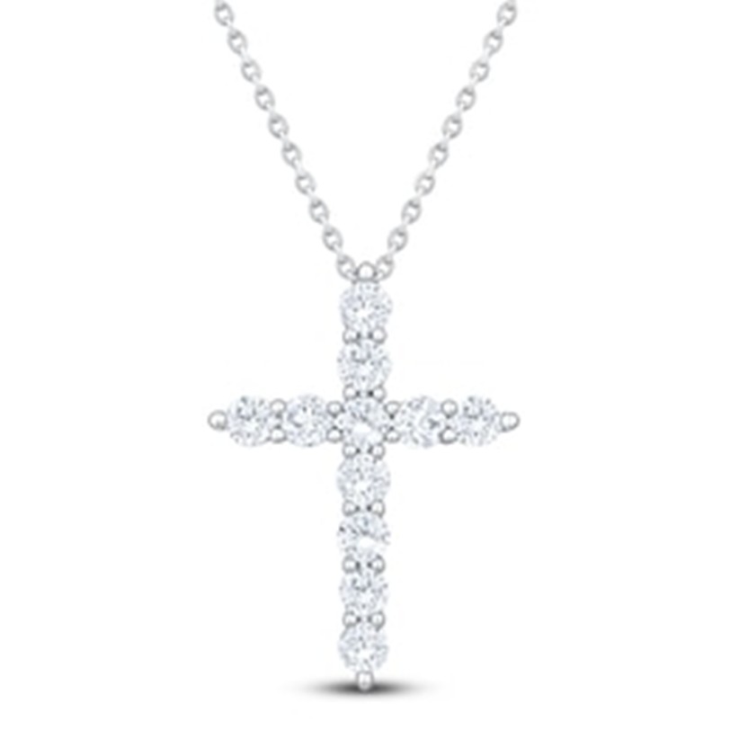 Shop natural diamond cross necklaces and pendants