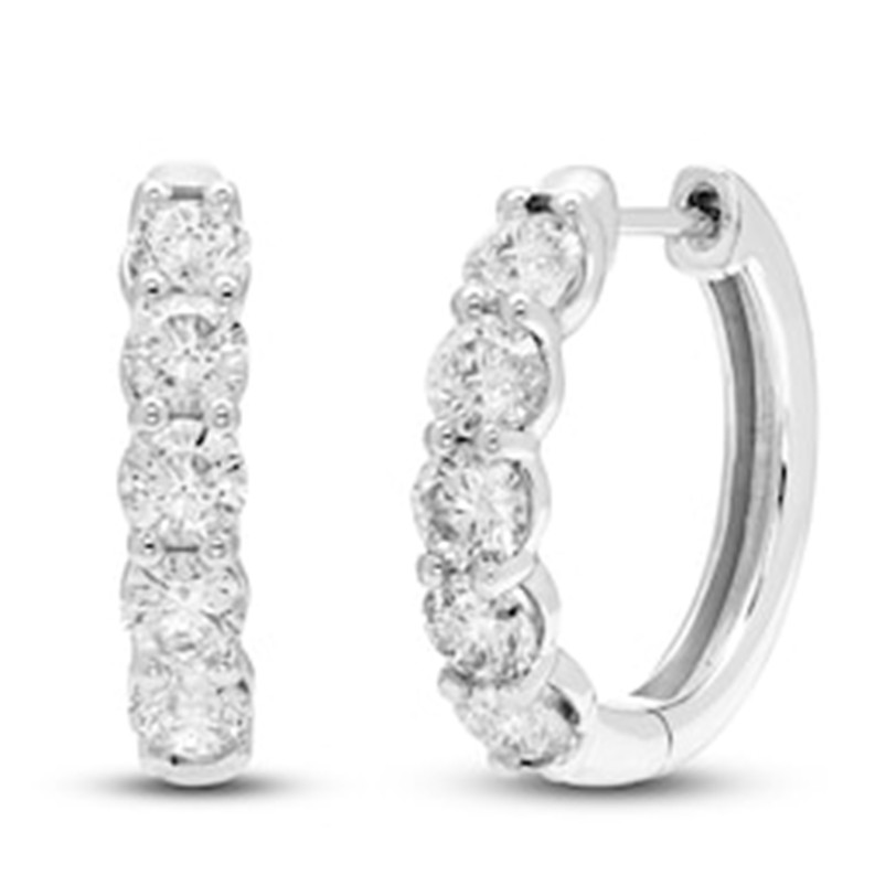 Explore natural diamond hoop earrings