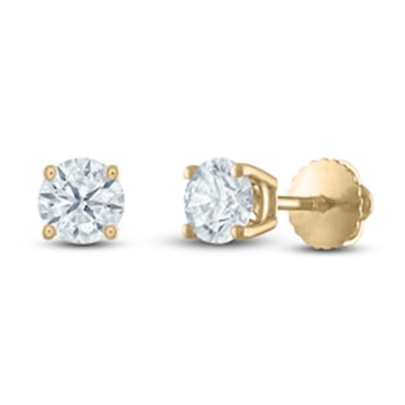 Shop natural diamond stud and diamond solitaire earrings