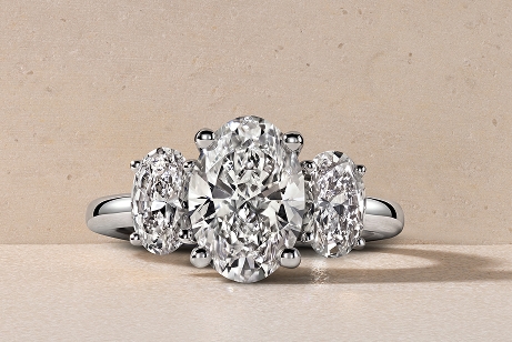 3-stone style engagement rings from Jared.