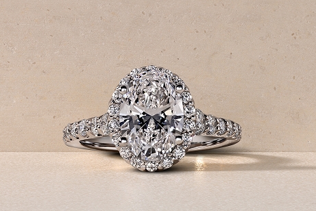 Halo engagement ring from Jared.