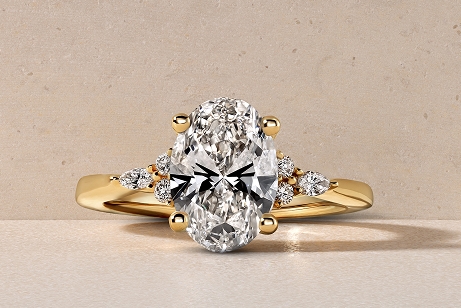 Side-stone engagement ring from Jared.