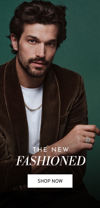 New Fashioned men's fashion jewelry collection featuring bourbon-colored diamonds. Shop Now.