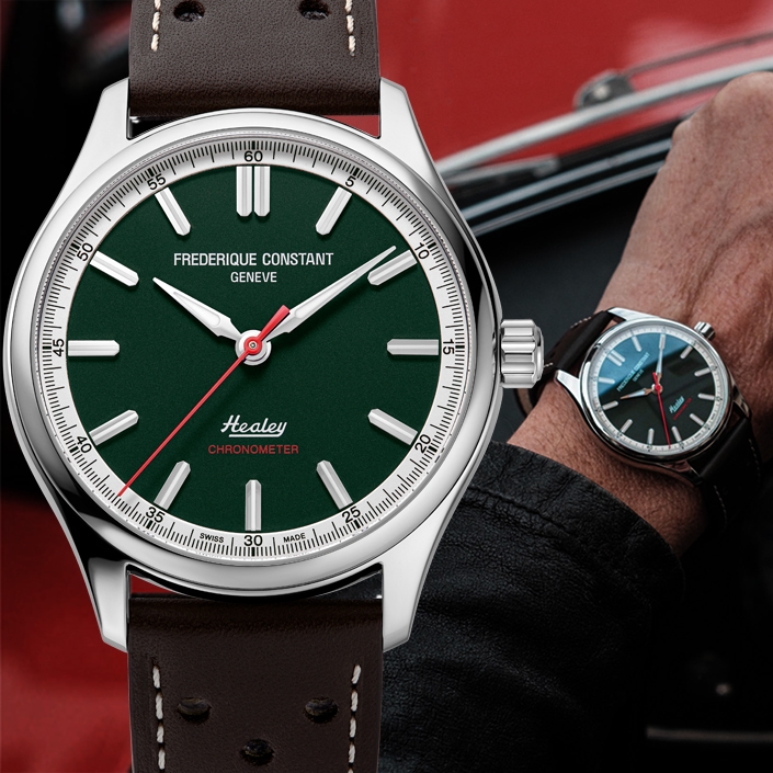 Shop all Frederique Constant Vintage Rally Healey watches.