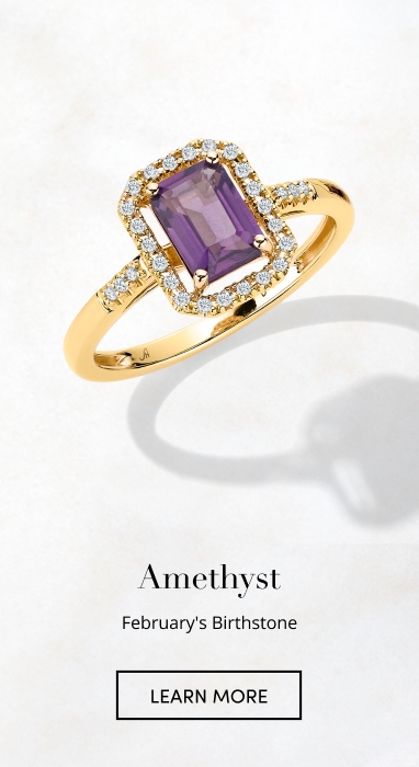 AMETHYST Febuary's Birthstone LEARN MORE