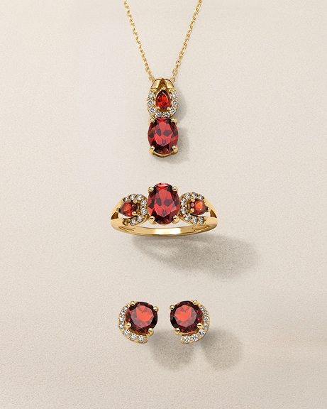 Shop garnet jewelry at Jared