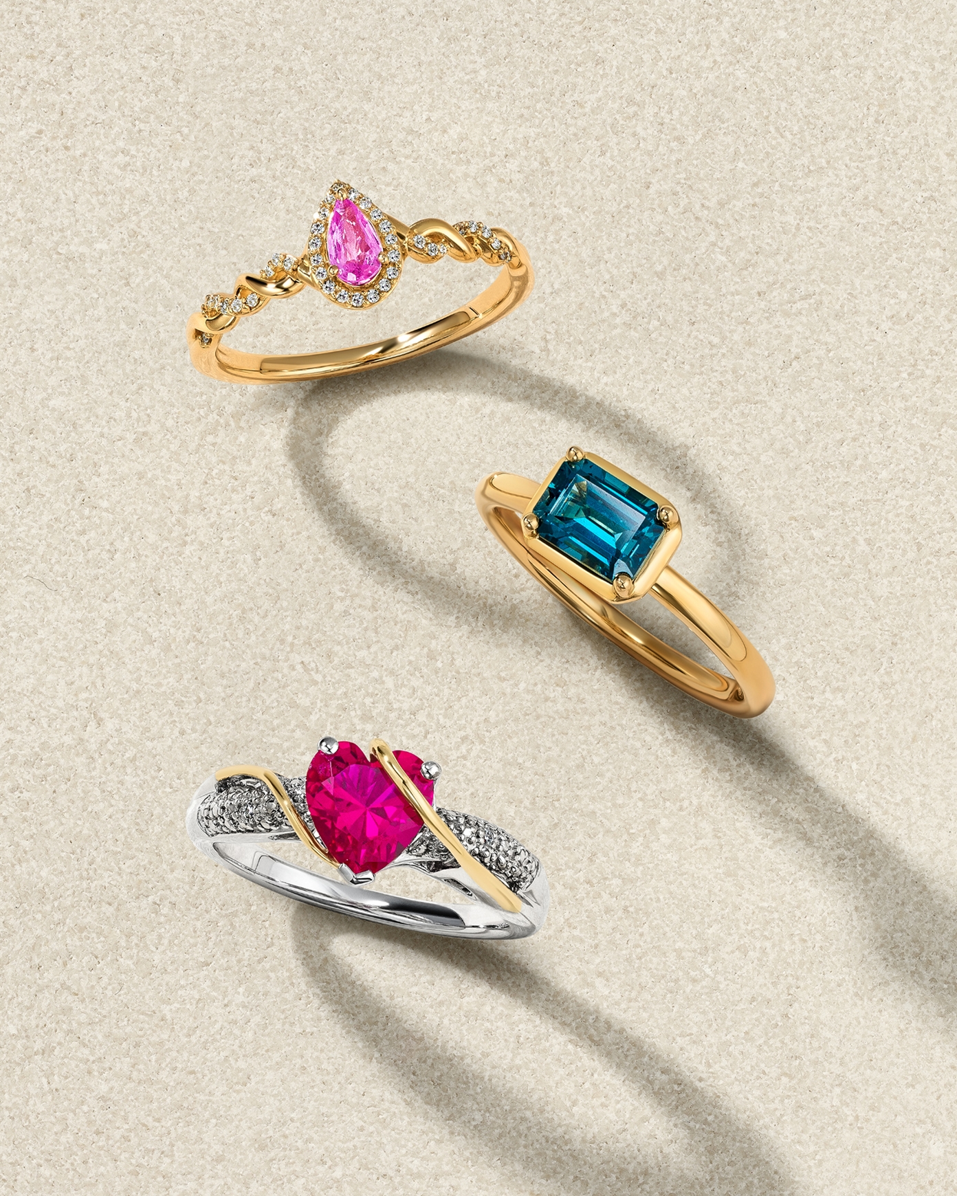 Shop gemstone engagement rings