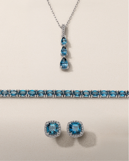 Shop all blue topaz and topaz jewelry