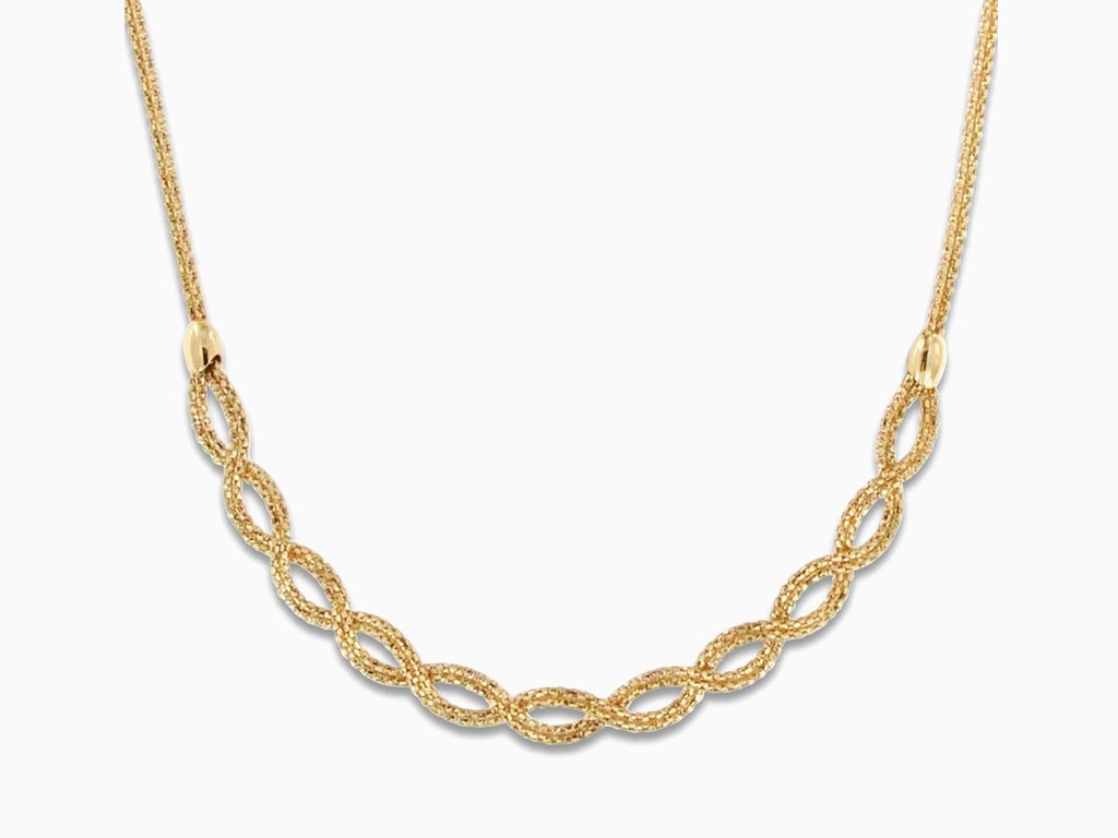 Textured gold necklace
