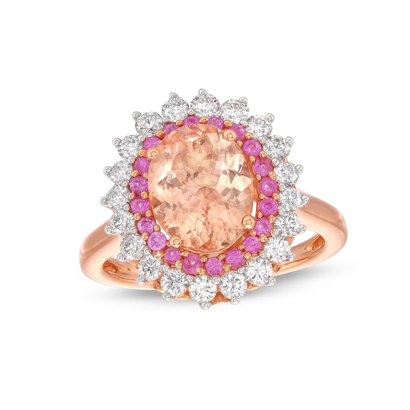 morganite jewelry fashion rings