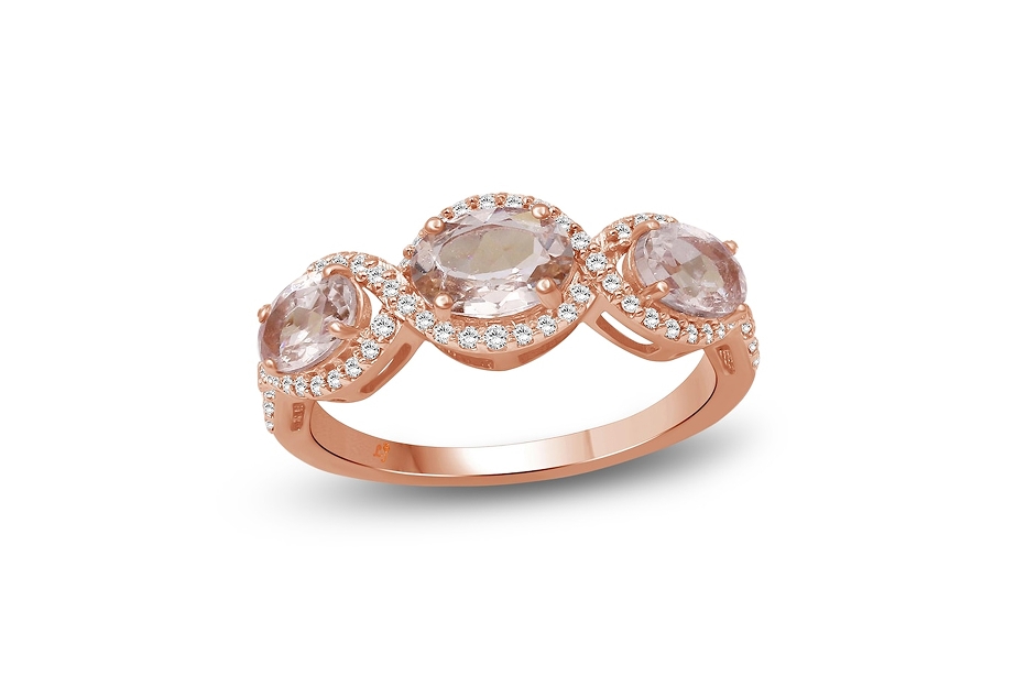 morganite jewelry fashion rings