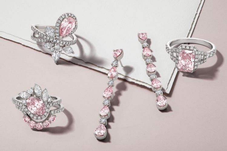 Pink lab-grown diamond fashion jewelry