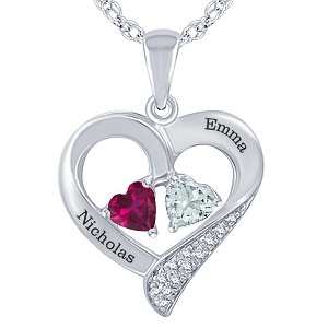 Personalized ruby necklace