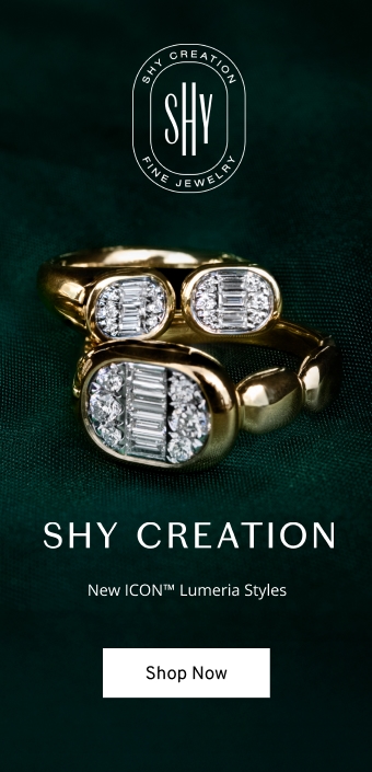 Shop jewelry designed by Shy Creation's logo.