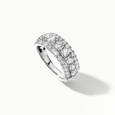White gold and diamond anniversary ring.
