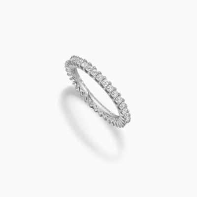White gold and diamond eternity band.