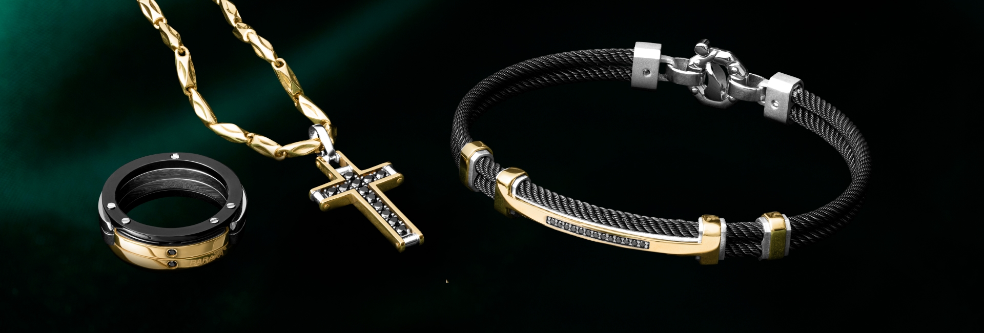 Mens jewelry pieces at Jared