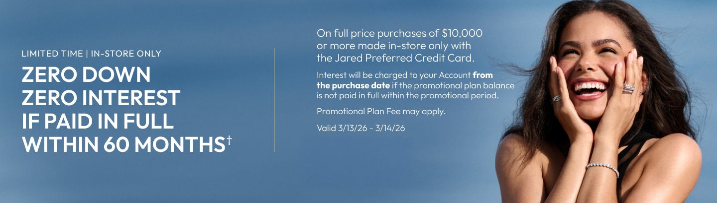 Limited time, in-store only | Zero down, zero interest if paid in full within 60 months on full price purchases of $10,000 or more. Exclusions Apply.