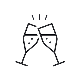 Drinking glasses icons