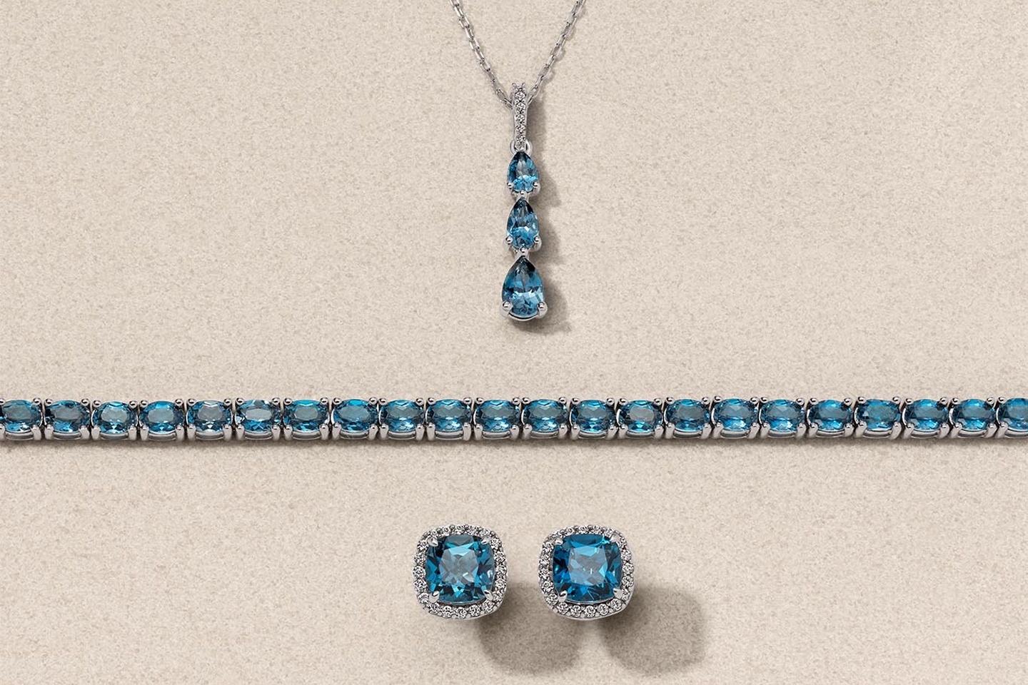 pendants, bracelets and earrings december birthstones