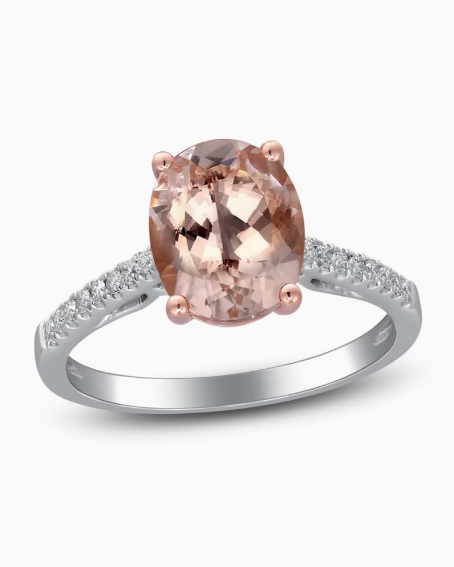 Shop engagement rings with morganite center stones