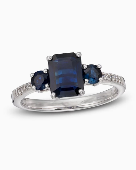 Shop all engagement rings with sapphire center stones.