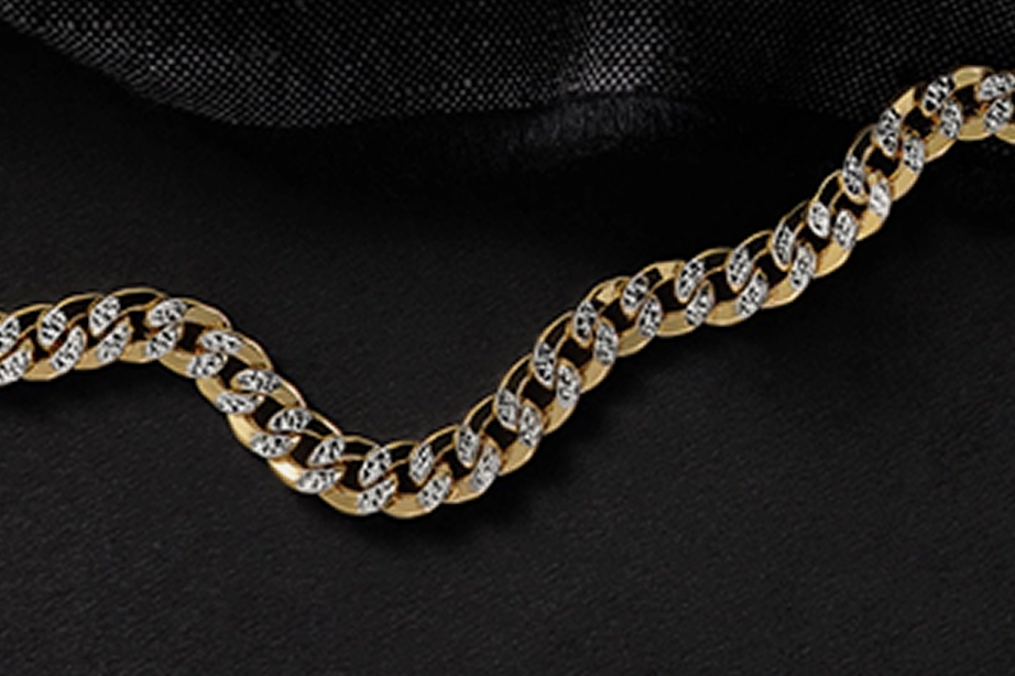 Gold and diamond men's chain jewelry
