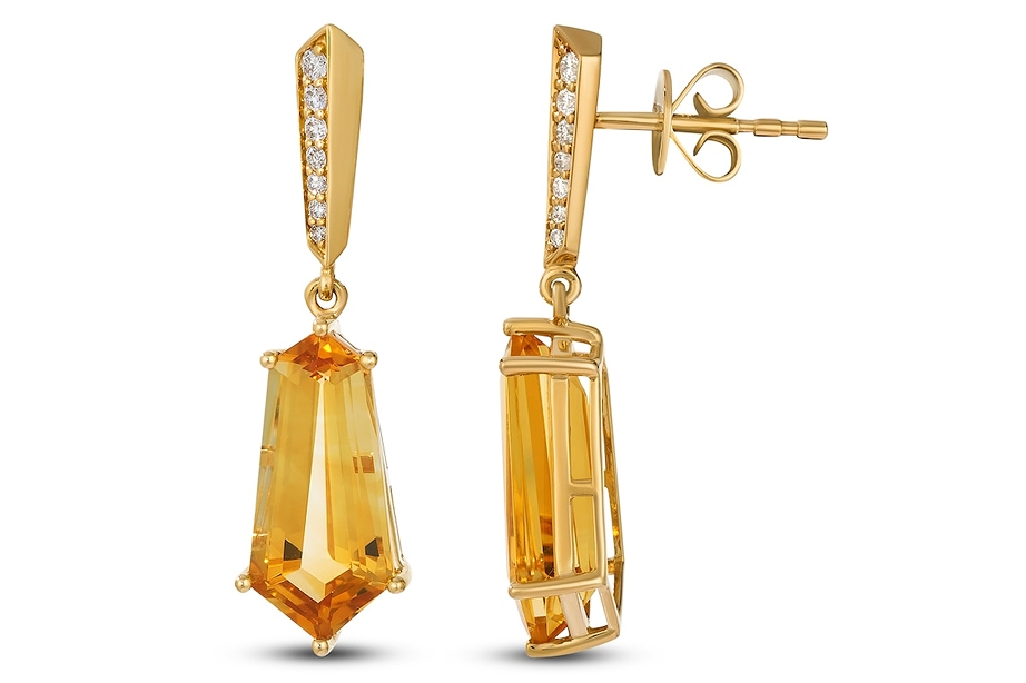 November citrine earrings