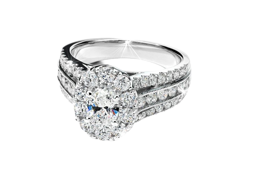 Halo engagement ring from Jared.