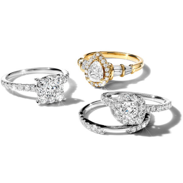 Multiple engagement rings from Jared.