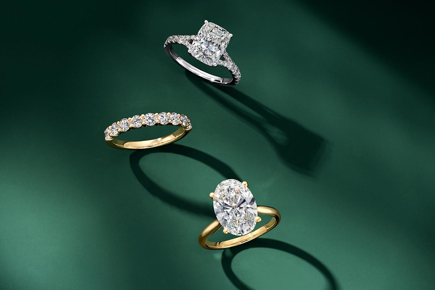 three diamond rings