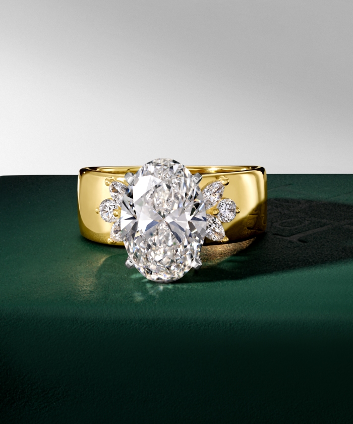 Woman wearing rings.