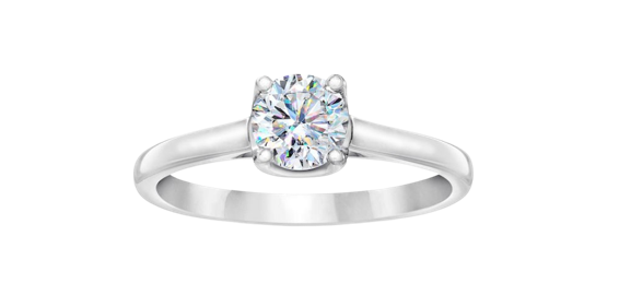 solitaire round diamond ring